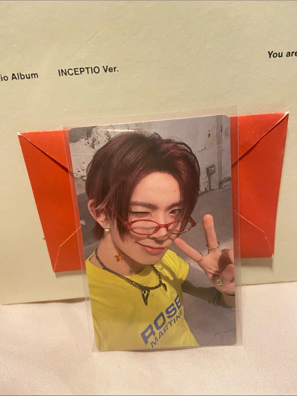 Official heeseung photocard from romance untold album inceptio version